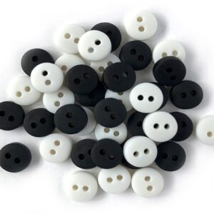 BUTTONS GALORE & MORE TINY BLACK & WHITE BUTTONS