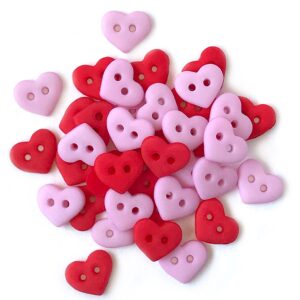 BUTTONS GALORE & MORE VALENTINE HEARTS BUTTONS