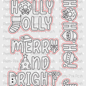 Pretty Pink Posh Die Holiday Word Scenes
