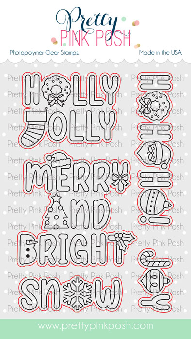 Pretty Pink Posh Die Holiday Word Scenes