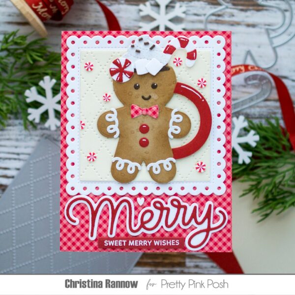 Pretty Pink Posh Die Gingerbread Mugs