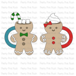 Pretty Pink Posh Die Gingerbread Mugs