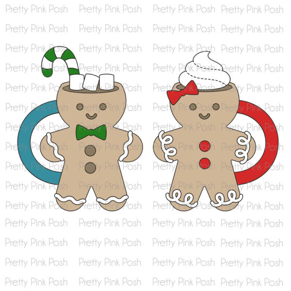 Pretty Pink Posh Die Gingerbread Mugs