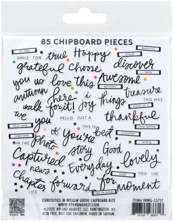 49 & MARKET VB WILLOW GROVE CHIPBOARD BITS