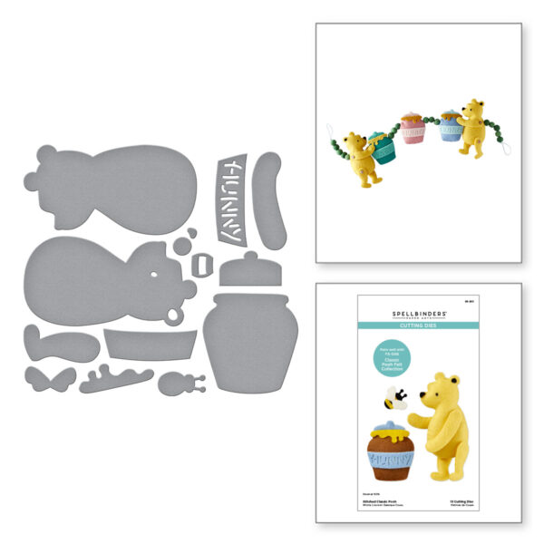 Spellbinders Stitched Classic Pooh Etched Dies