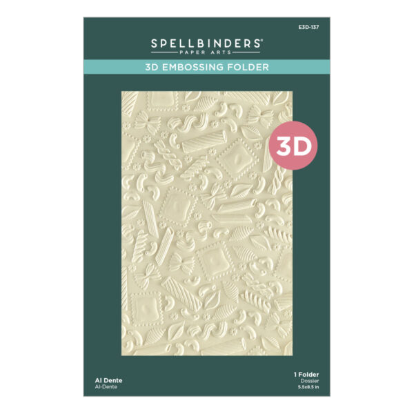 Spellbinders Al Dente 3D Embossing Folder From the Buon Appetito Collection