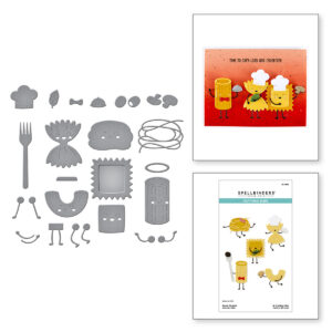 Spellbinders Pasta Friends Etched Dies From the Buon Appetito Collection