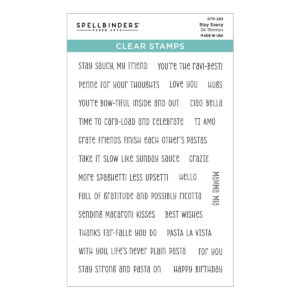 Spellbinders Stay Saucy Clear Stamp Set From the Buon Appetito Collection