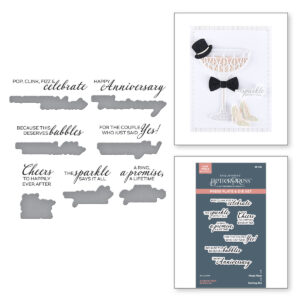 Spellbinders A Special Toast Sentiments Betterpress Plate & Die Set From the Happier Hour Collection