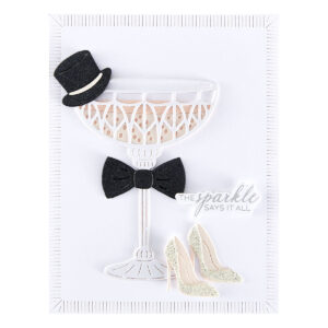 Spellbinders A Special Toast Sentiments Betterpress Plate & Die Set From the Happier Hour Collection