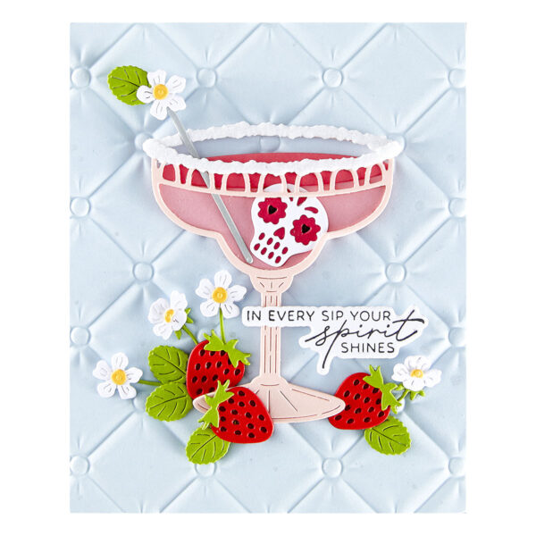 Spellbinders Sip Sip Ole Sentiments Betterpress Plate & Die Set From the Happier Hour Collection