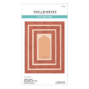 Spellbinders Linear Touch Rectangles and Tag Etched Dies From the Happier Hour Collection