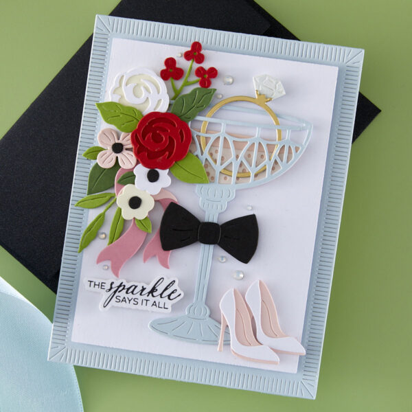 Spellbinders A Special Toast Etched Dies From the Happier Hour Collection