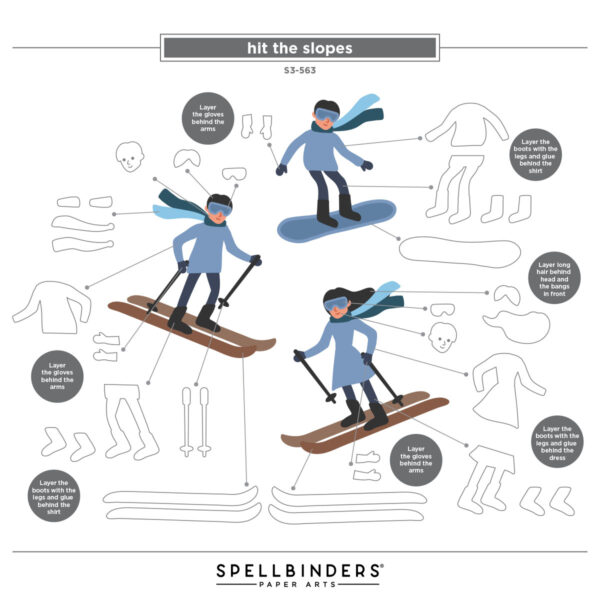 Spellbinders Hit the Slopes Etched Dies From the Ski-son's Greetings Collection By Simon Hurley