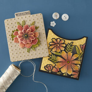 Spellbinders Polka Dot & Posy Duo 3D Embossing Folder From the Tabbed Classics Collection By Wendy Vecchi