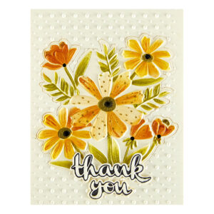 Spellbinders Thank You Bouquet 3D Emboss & Cut Folder From the Tabbed Classics Collection By Wendy Vecchi