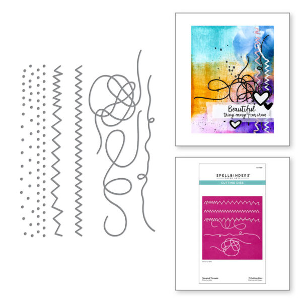 Spellbinders Tangled Threads Etched Dies From the Beautifully Imperfect Collection