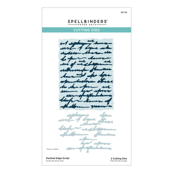 Spellbinders Deckled Edge Script Etched Dies From the Beautifully Imperfect Collection