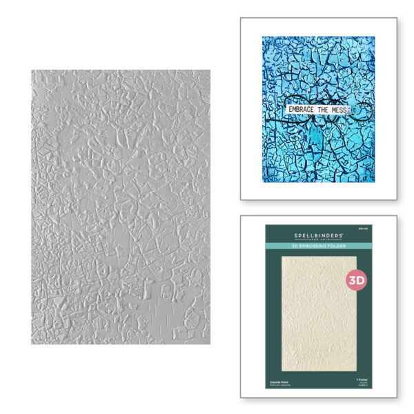 Spellbinders Crackle Paint 3D Embossing Folder From the Beautifully Imperfect Collection