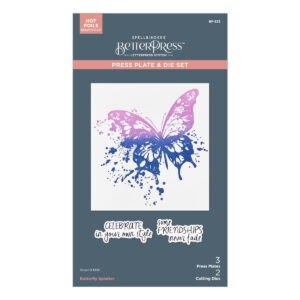 Spellbinders Butterfly Splatter Betterpress Plate & Die Set From the Beautifully Imperfect Collection