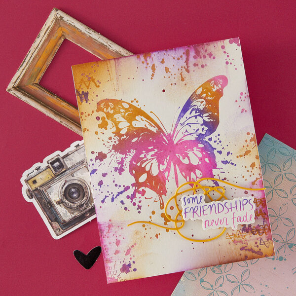 Spellbinders Butterfly Splatter Betterpress Plate & Die Set From the Beautifully Imperfect Collection