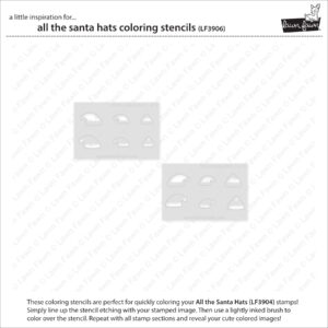 Lawn Fawn Stencil All the Santa Hats Coloring