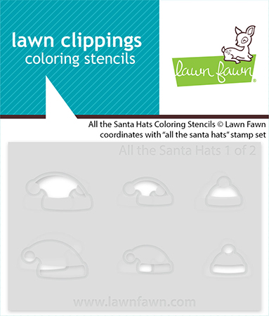 Lawn Fawn Stencil All the Santa Hats Coloring