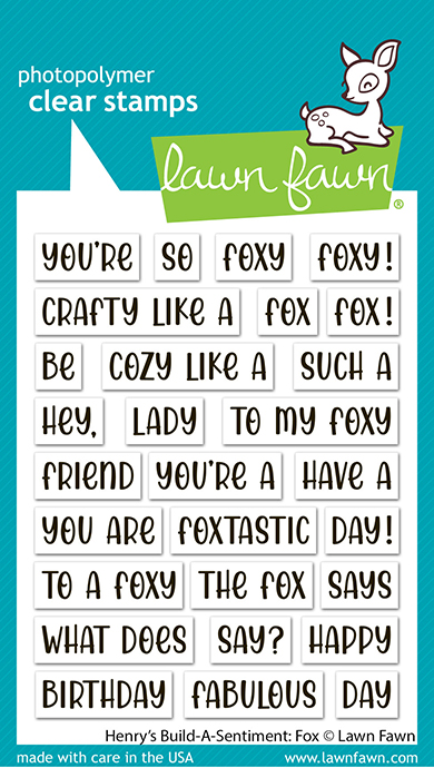 Lawn Fawn Stamp Henry's Build-a-sentiment: Fox