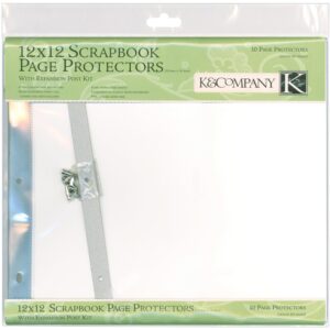 K&CO 12X12 POST BOUND PAGE PROTECTOR