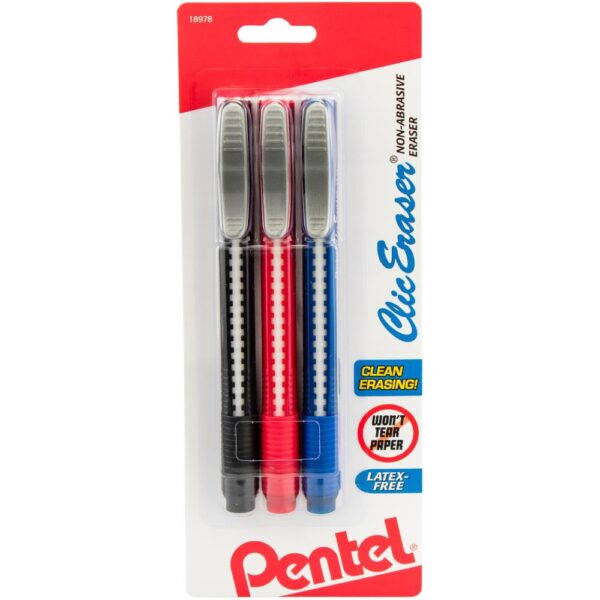 PENTEL CLIC ERASER 3 PACK