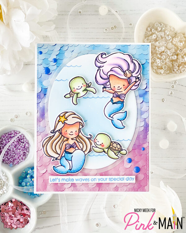 Pink & Main Stamp Let's Make Waves