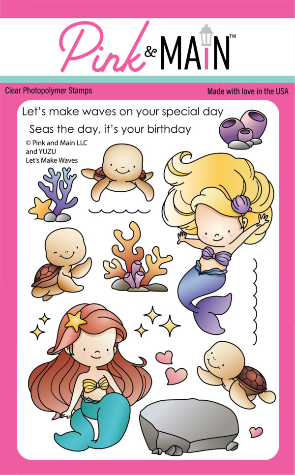 Pink & Main Stamp Let's Make Waves