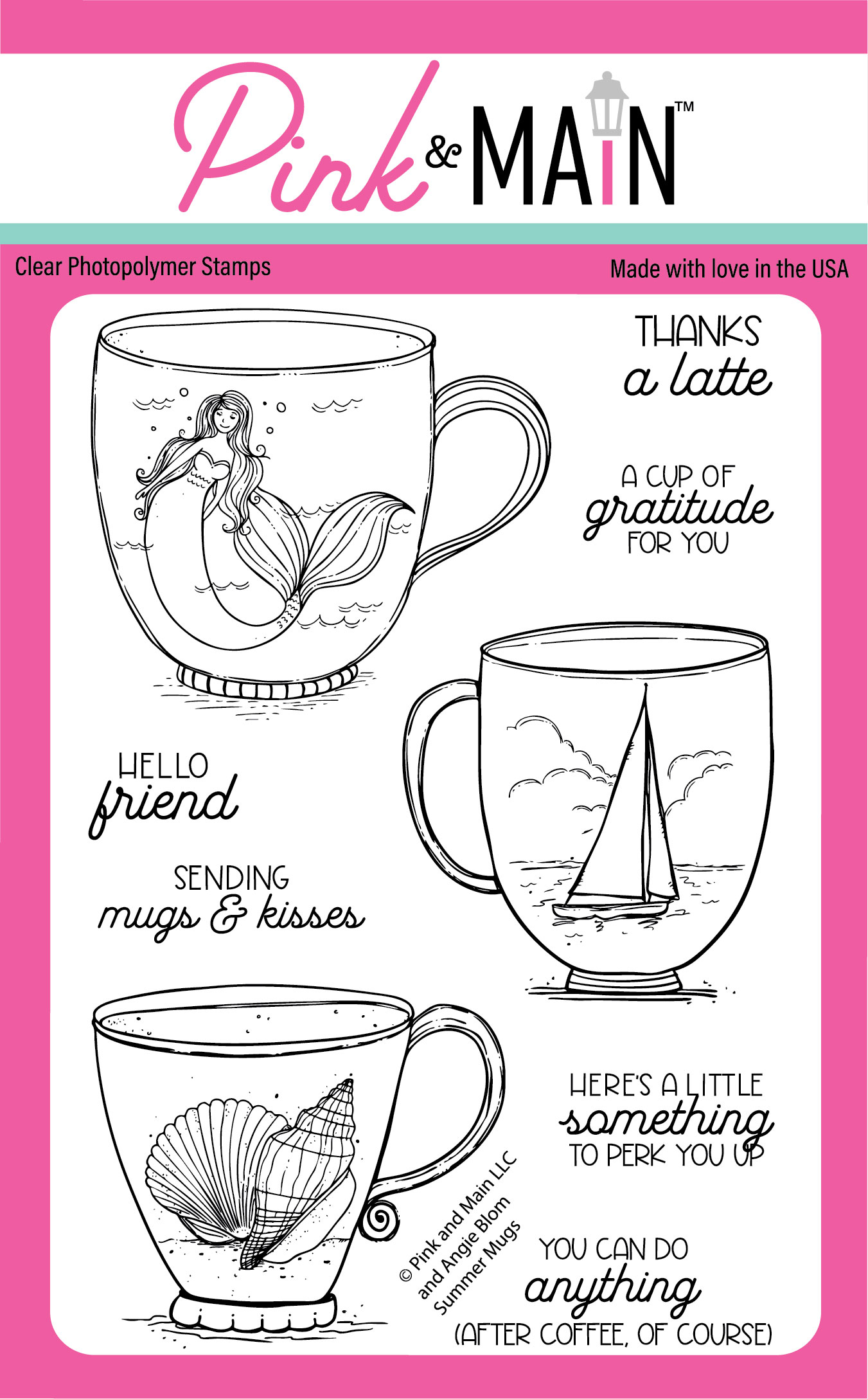 Pink & Main Stamp Summer Mugs