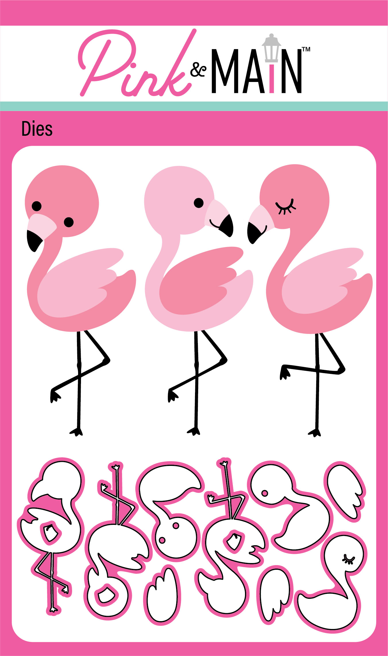 Pink & Main Die the Three Flamingo