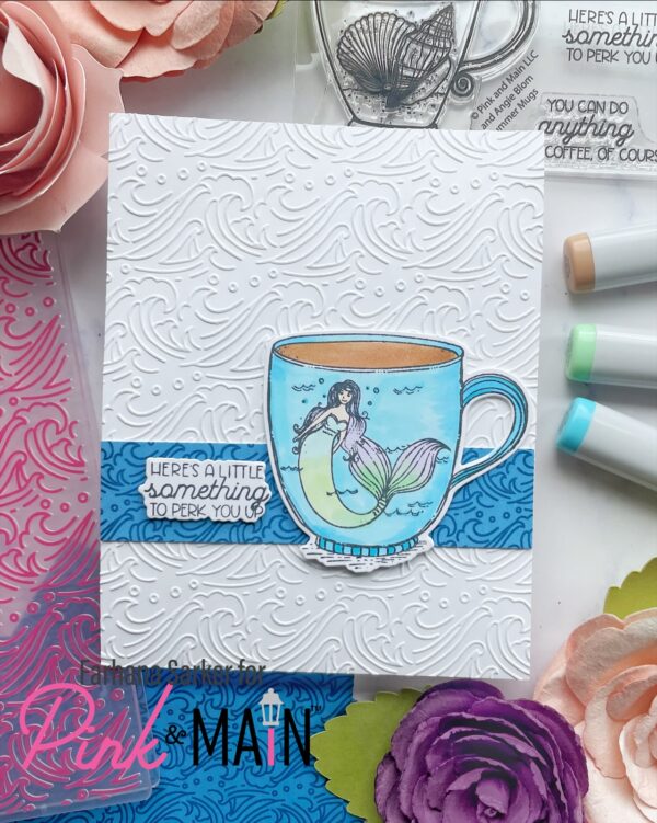 Pink & Main Emb Folder Beach Waves