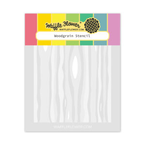 Waffle Flower Stencil Woodgrain