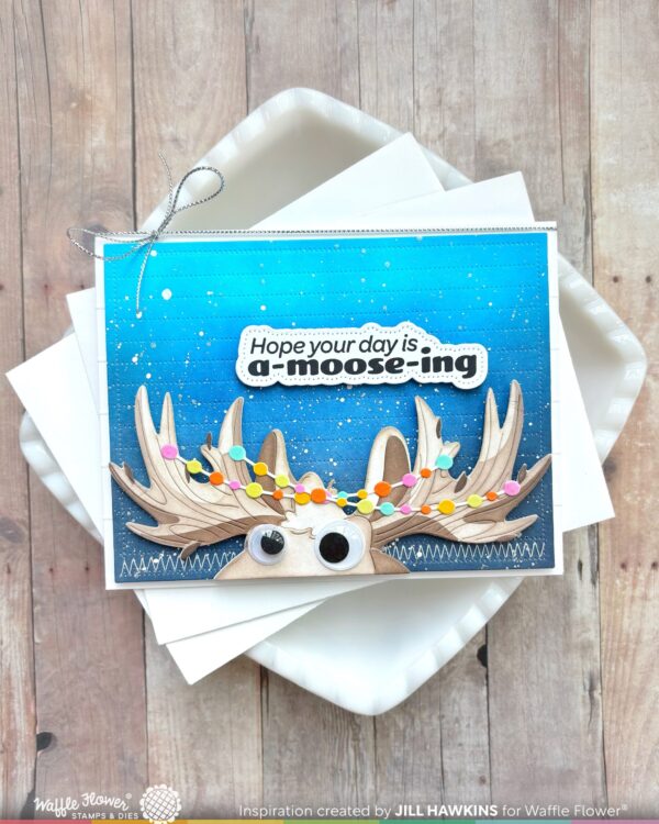 Waffle Flower Die & Stemcil Holiday Moose