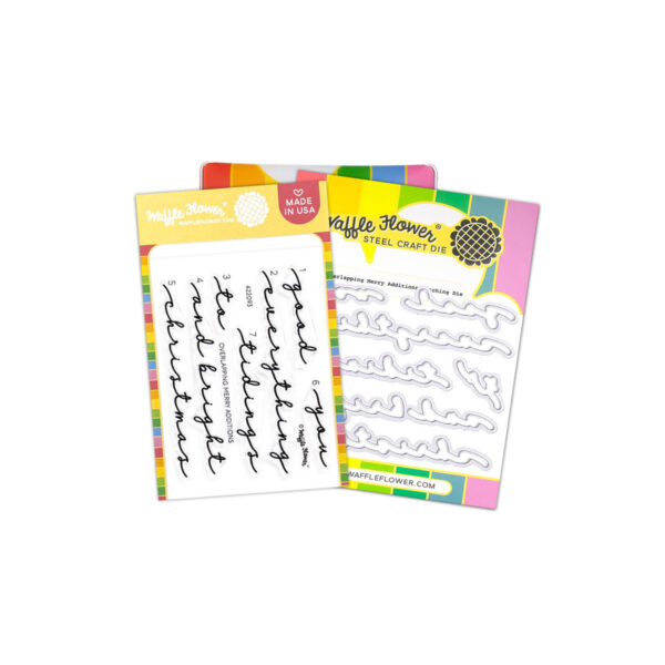 Waffle Flower Stamp & Die Overlapping Merry Additions