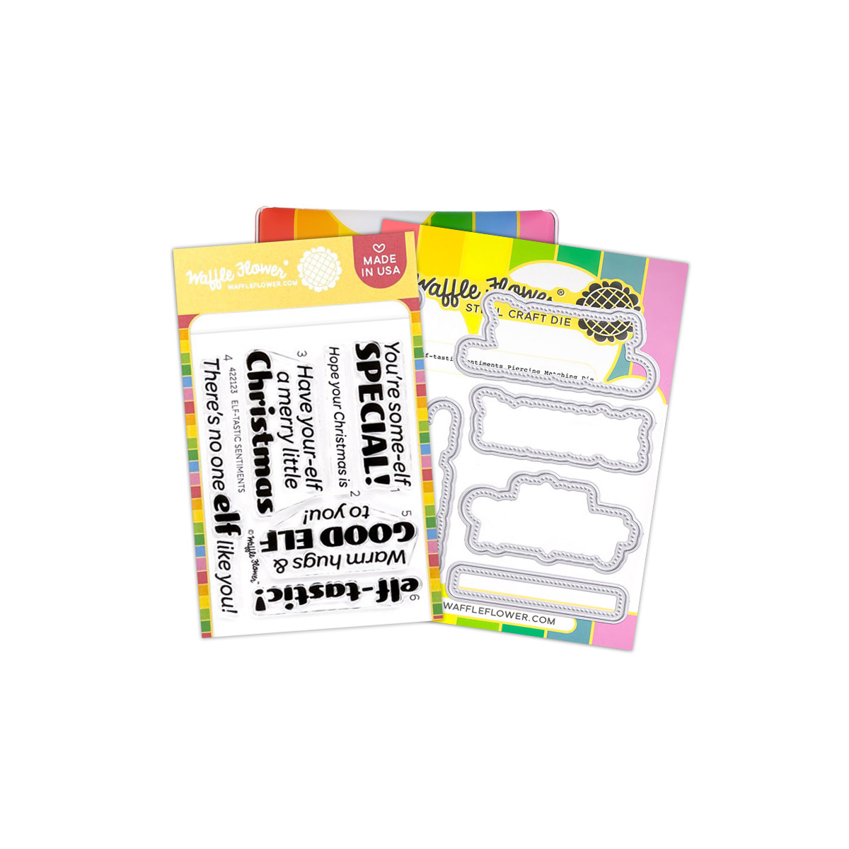 Waffle Flower Stamp & Die Elf-tastic Sentiments