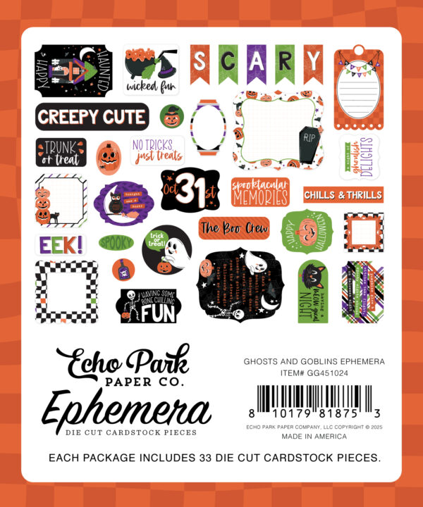 Echo Park Ghosts & Goblins Ephemera