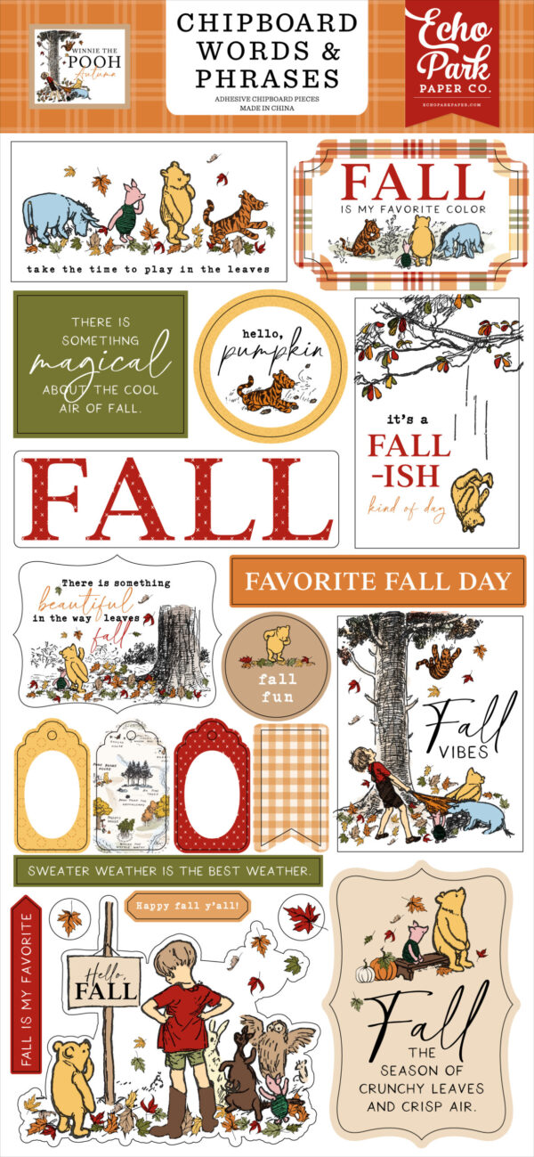 Echo Park WTP Autumn Chipboard Word & Phrases