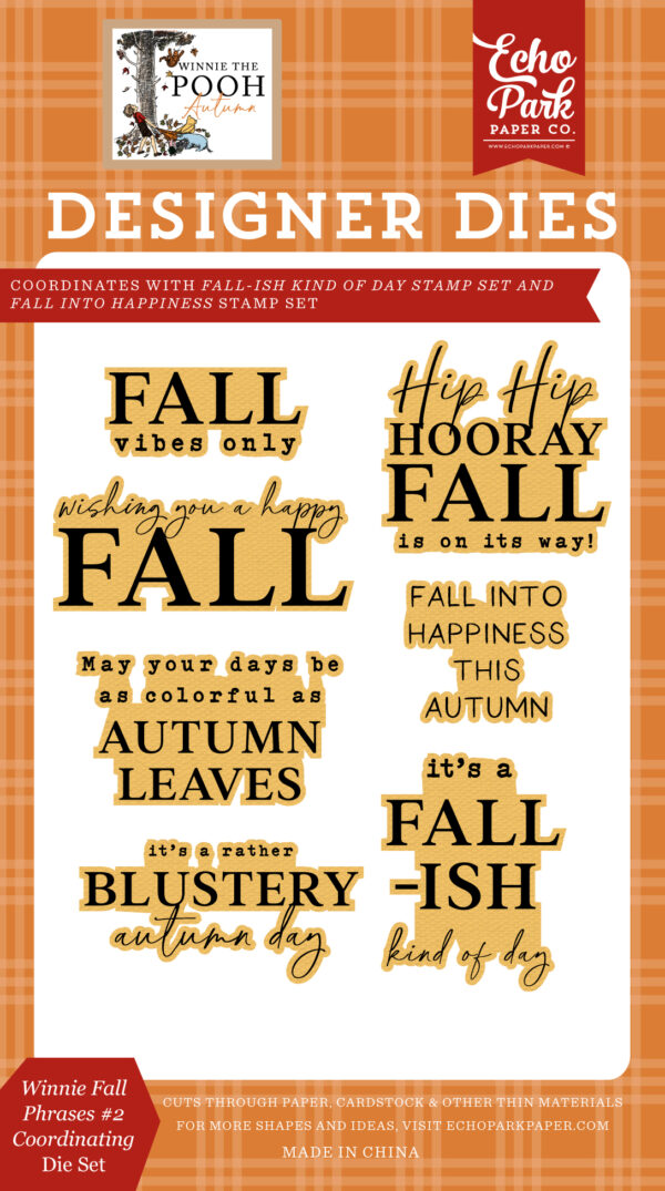 Echo Park WTP Autumn Die Winnie Fall Phrases #2 Echo Park WTP Autumn Die Winnie Fall Phrases #2