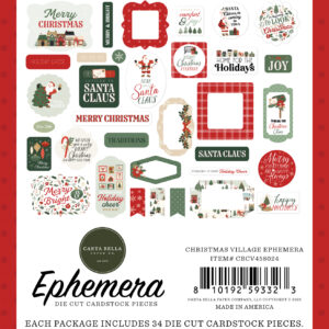 Carta Bella Christmas Village Ephemera