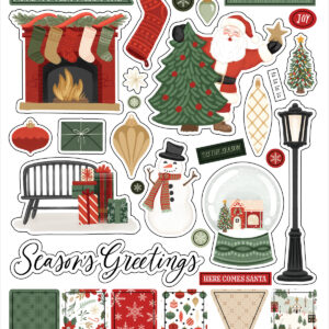 Carta Bella Christmas Village Puffy Stickers