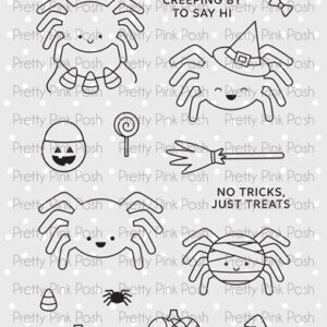 PRETTY PINK POSH STAMP SPIDER FRIENDS