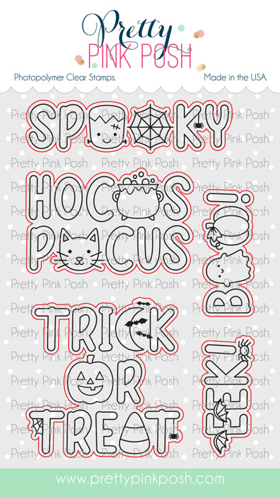 PRETTY PINK POSH DIE HALLOWEEN WORD SCENES