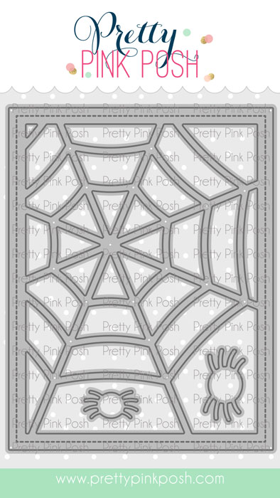 PRETTY PINK POSH DIE SPIDER WEB COVER PLATE