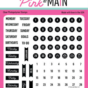 Pink & Main Stamp Date It Weeks & Days