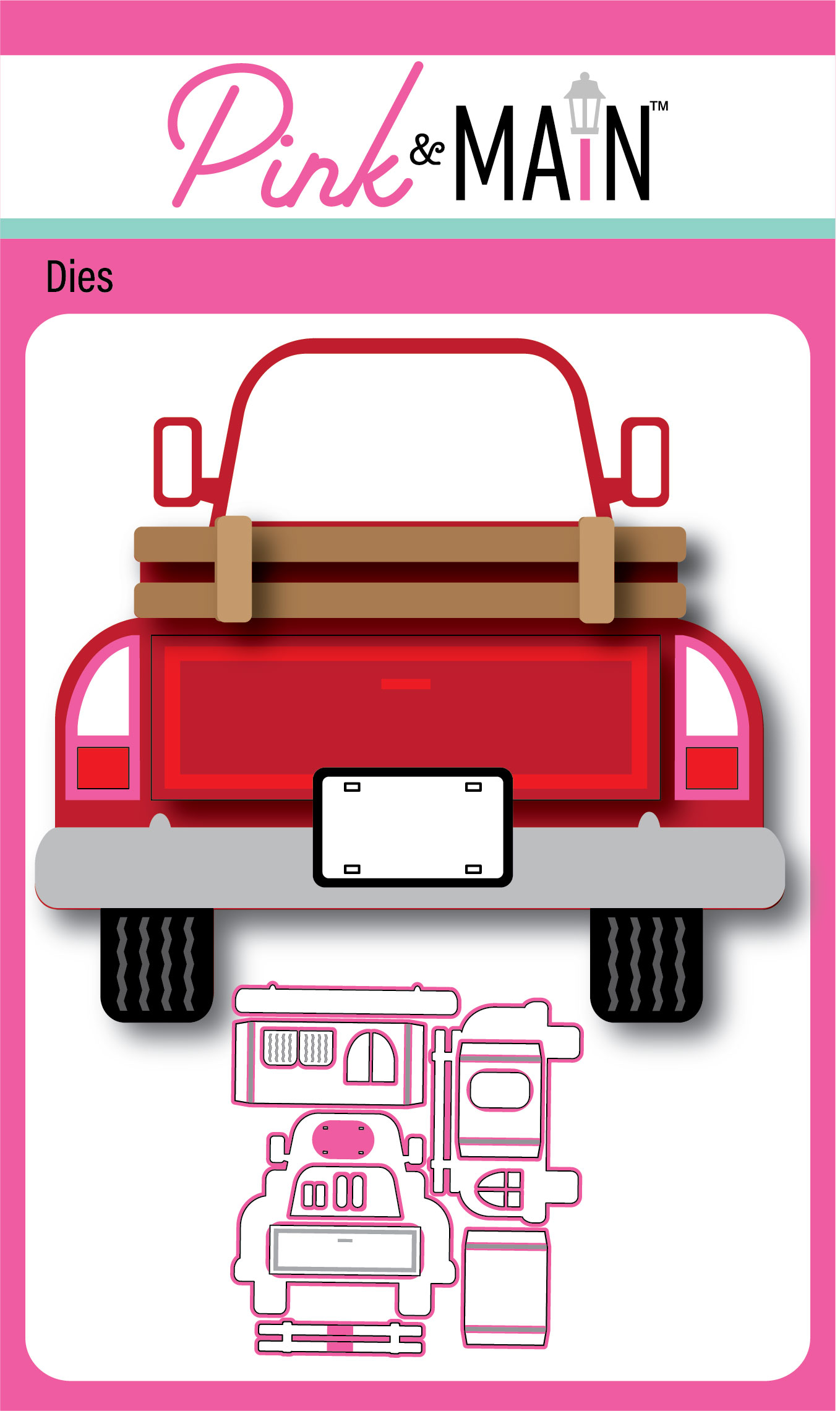 Pink & Main Die Truck Pop Up Card