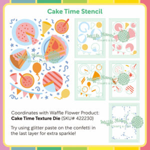 Waffle Flower Stencil Cake Time Sepia Layers